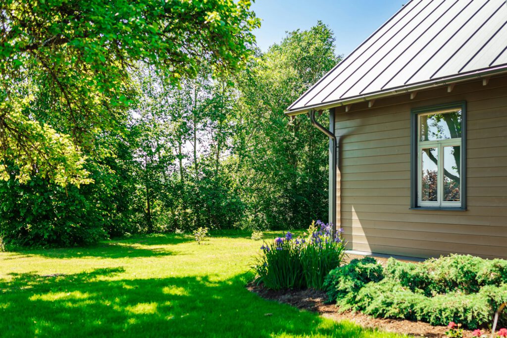 Renovated wooden house in the countryside